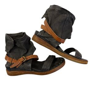 A.S 98 Bowery Leather Gladiator Sandals 39 US 8 Bohemian Festival Matte Shoes